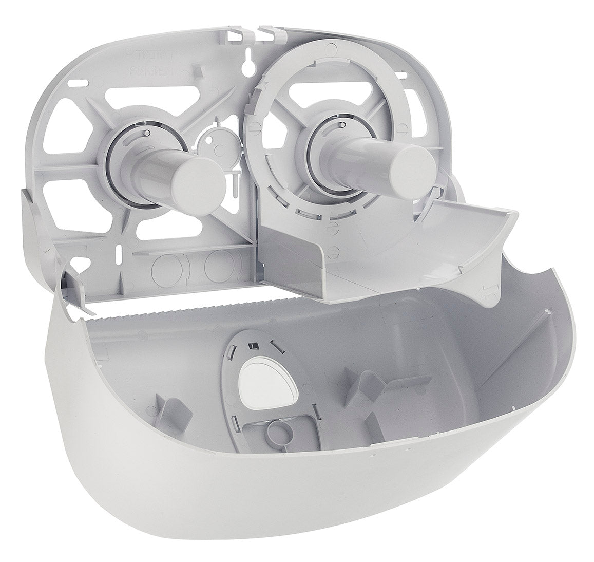 PlastiQline 2020 2 Roll Dispenser White (Standard Rolls) Inside View