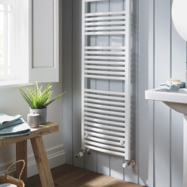 Platinum White Electric Curved Towel Radiator