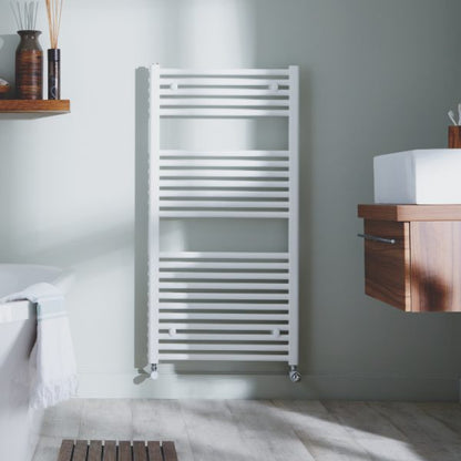 Platinum White Electric Straight Towel Radiator