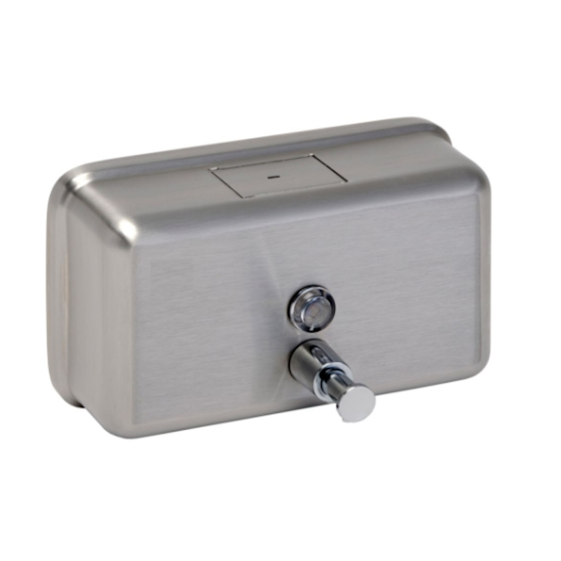 Synergise Horizontal Soap Dispenser Brushed Satin