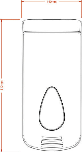 Modular 2Ltr Foam Soap Dispenser Drawing