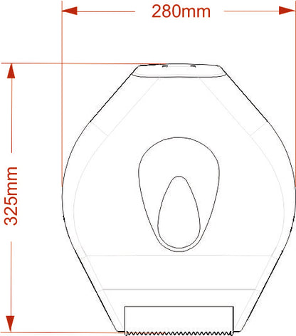 Dimension Drawing Modular Medium 10" Midi Jumbo Dispenser