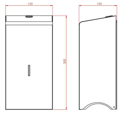 Synergise Polished Stainless Steel 2-Roll Corematic Dispenser, PL44MPS