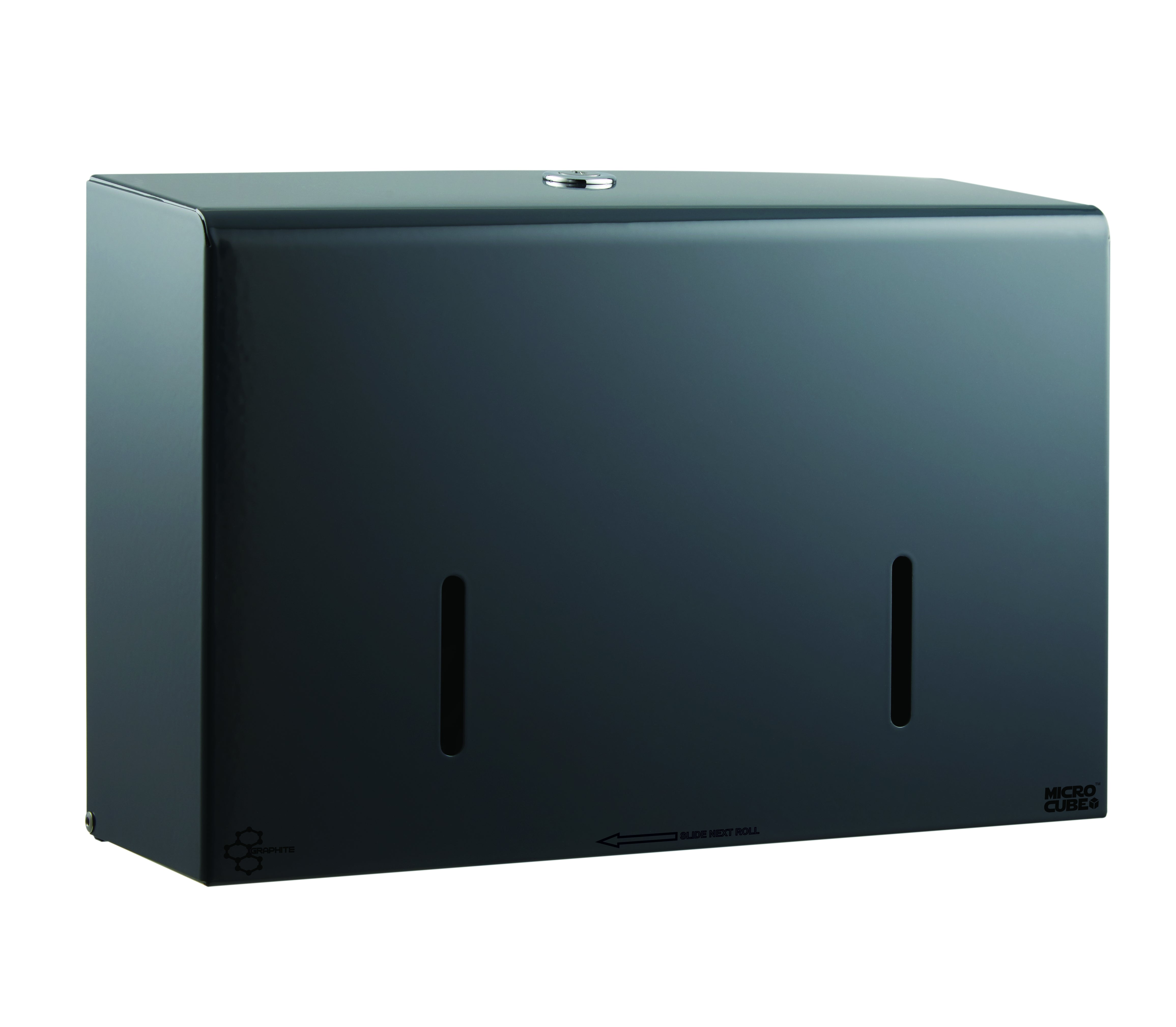 Graphite Twin Micro Cube Dispenser | Full Graphite Washroom Range ...