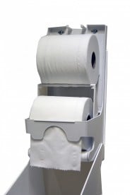 Modular Twin Roll Dispenser Open With Rolls
