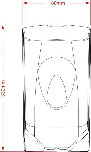 Modular Small Centrefeed Dispenser Drawing