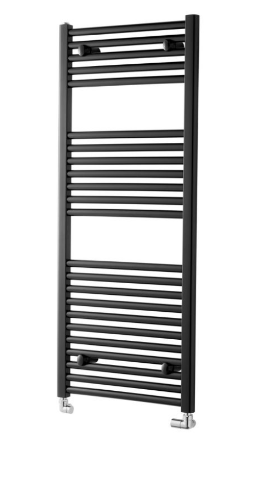 Platinum Black Straight Towel Radiator – Simco Direct