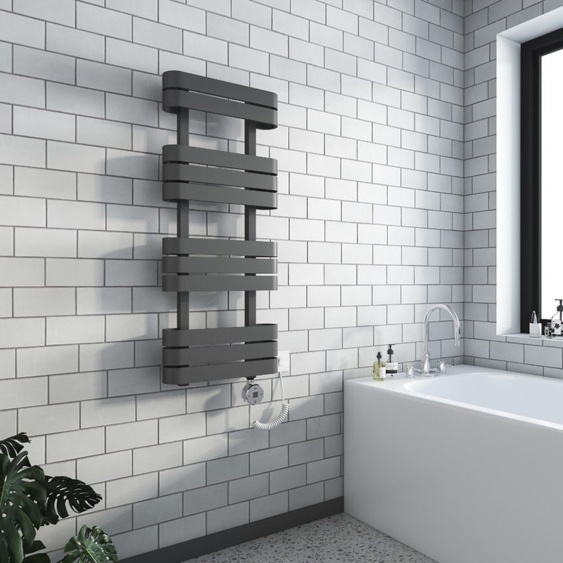 Electric Oasis Towel Radiator
1200mm Height 
Anthracite 