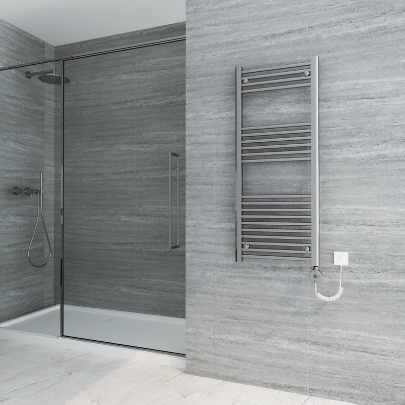 Electric Detroit Chrome Towel Radiator
Chrome 
1200mm Height 