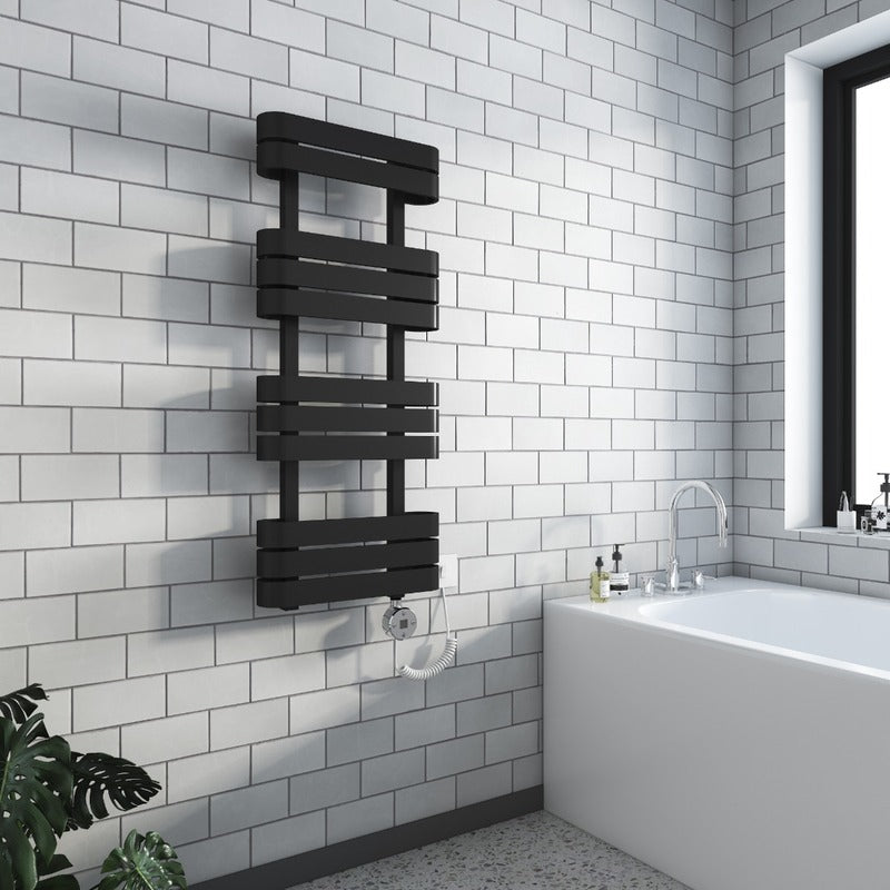 Electric Oasis Towel Radiator
1200mm Height
Black