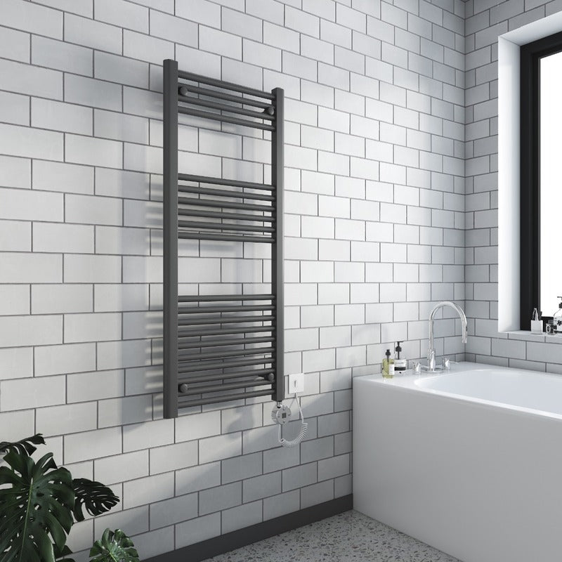 Electric Detroit Chrome Towel Radiator
Anthracite 
1200mm Height 