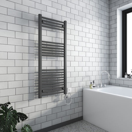 Electric Detroit Chrome Towel Radiator
Anthracite 
1200mm Height 