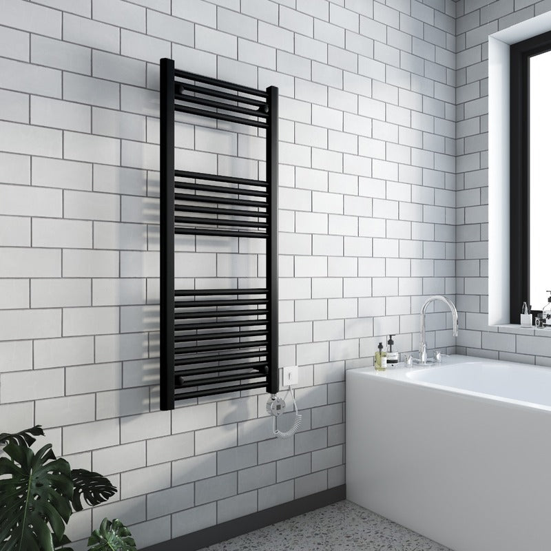 Electric Detroit Chrome Towel Radiator
Black
1200mm Height 