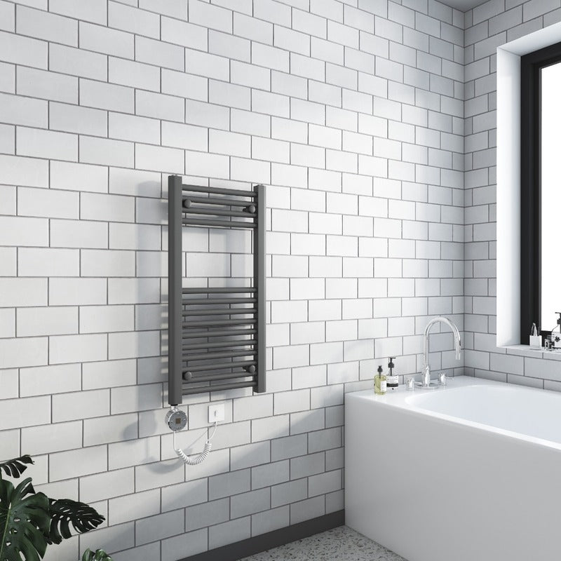 Electric Detroit Chrome Towel Radiator
Anthracite 
800mm Height 