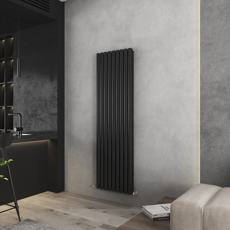 Nirvana Designer Vertical Double Radiator
Black
Angled 