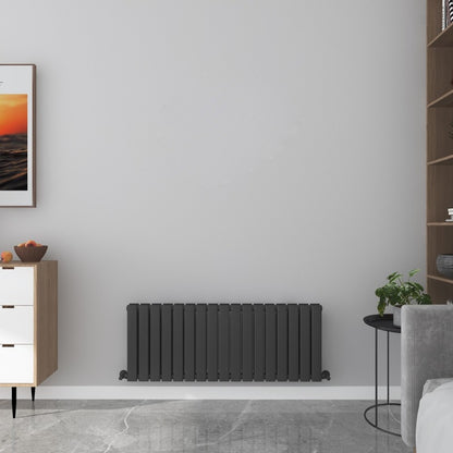 Milan Designer Shorter Height Horizontal Radiator
Black 