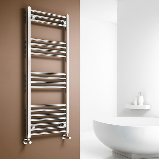 Reina Capo Flat Mild Steel Heated Towel Rail Chrome