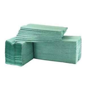 Essential Z Fold Green 1Ply Hand Towels