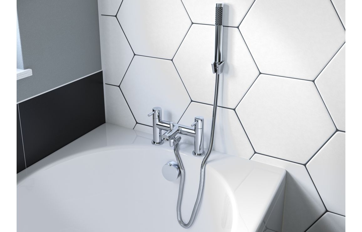 Saros Cloakroom Basin Mixer & Waste - Chrome
