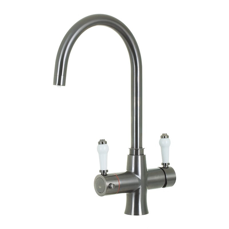 Space Flow Traditional Instant Boiling Water Lever Tap Gunmetal Grey
