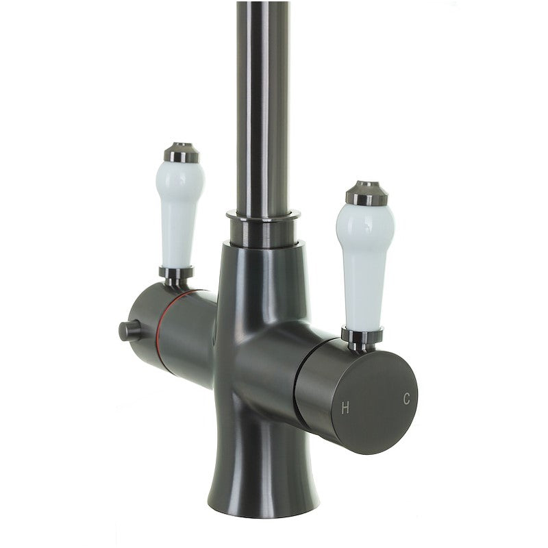 Space Flow Traditional Instant Boiling Water Lever Tap Gunmetal Grey
Hot & Cold Mixer
