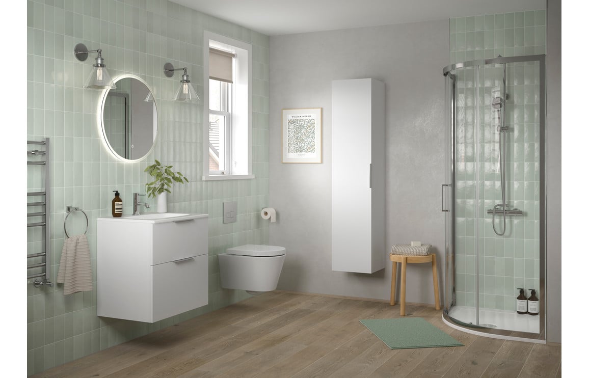 Stella 1180mm Floor Standing 4 Door Basin Unit (No Top) - Matt White