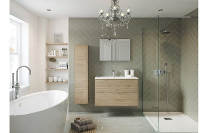 Palas 1200mm Wall Hung Basin Unit Run (No Top) - Havana Oak