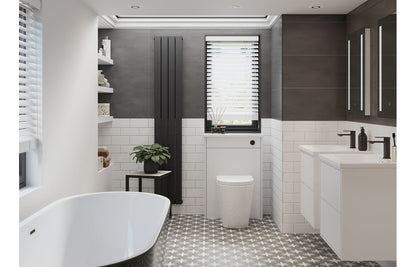 Palas 300mm 1 Door Wall Hung Tall Unit - Matt White