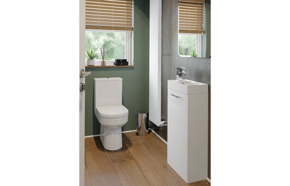 Vesper 590mm Floor Standing 2 Door Basin Unit (No Top) - White Gloss
