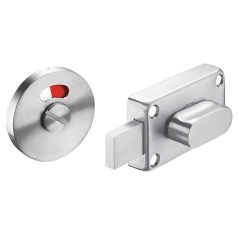 Oval Turn Stainless Steel Toilet Cubicle Lock
