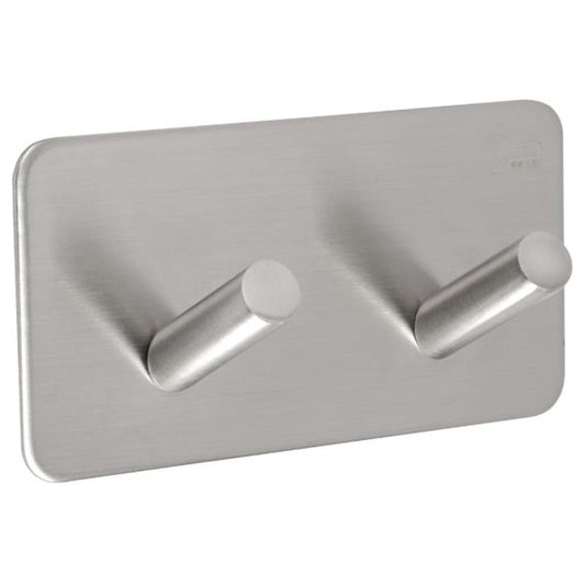 Double Coat Hook On 3M Adhesive Plate
Satin Chrome