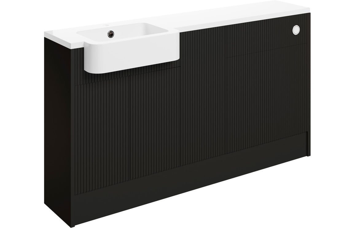 Tarak 1542mm Basin  WC & 1 Door Unit Pack (RH) - Matt Graphite Grey