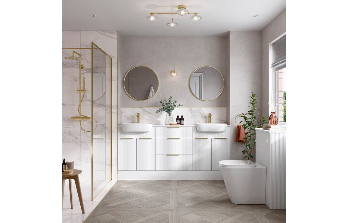 Tarak 600mm 2 Door Basin Unit - Matt White