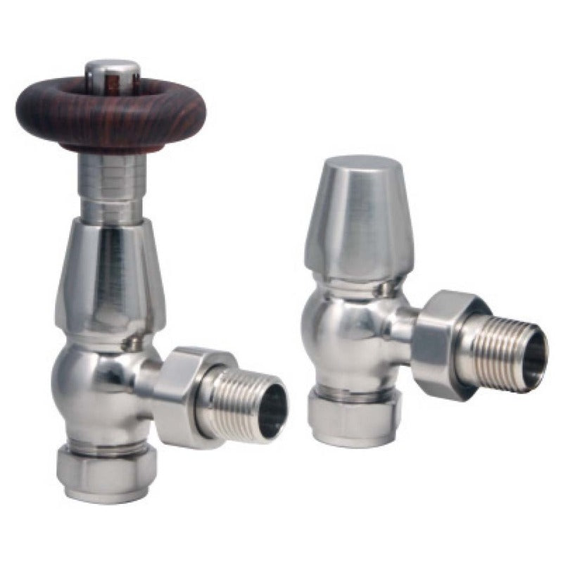 Scudo Designer Angled Valves Nickel (Pair)
