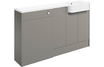 Venus 1542mm Basin  WC & 1 Door Unit Pack (RH) - Pearl Grey Gloss