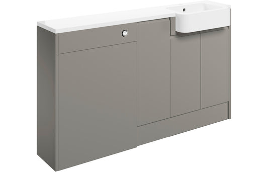 Venus 1542mm Basin  WC & 1 Door Unit Pack (RH) - Pearl Grey Gloss