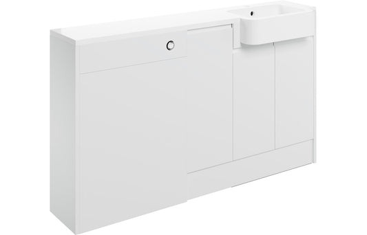 Venus 1542mm Basin  WC & 1 Door Unit Pack (RH) - White Gloss