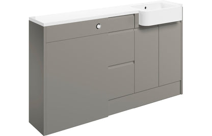 Venus 1542mm Basin  WC & 3 Drawer Unit Pack (LH) - Pearl Grey Gloss