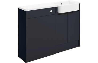 Venus 1242mm Basin & WC Unit Pack (LH) - Matt Indigo Blue