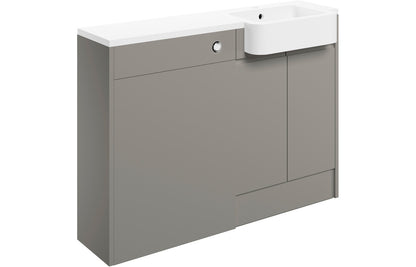Venus 1242mm Basin & WC Unit Pack (RH) - Pearl Grey Gloss