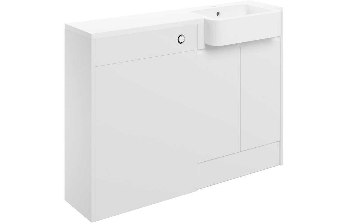 Venus 1242mm Basin & WC Unit Pack (RH) - White Gloss