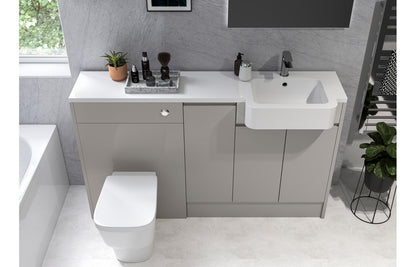 Venus 1242mm Basin & WC Unit Pack (RH) - Pearl Grey Gloss