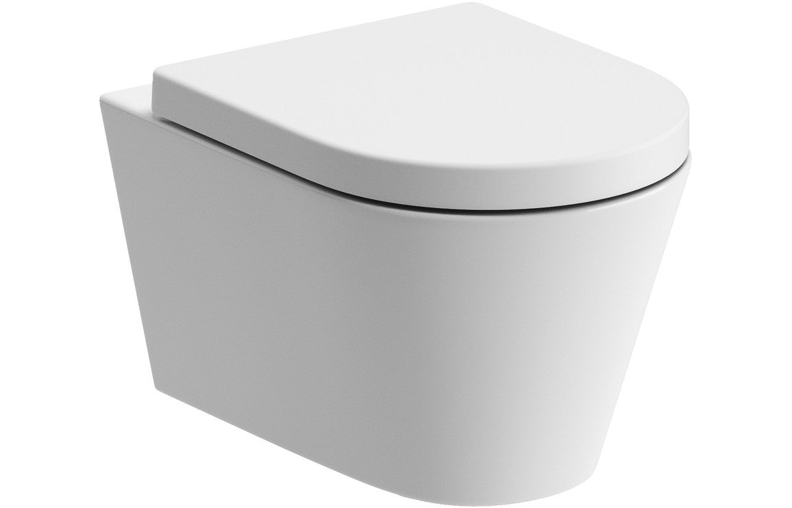 Cresida Rimless Wall Hung WC & Soft Close Seat