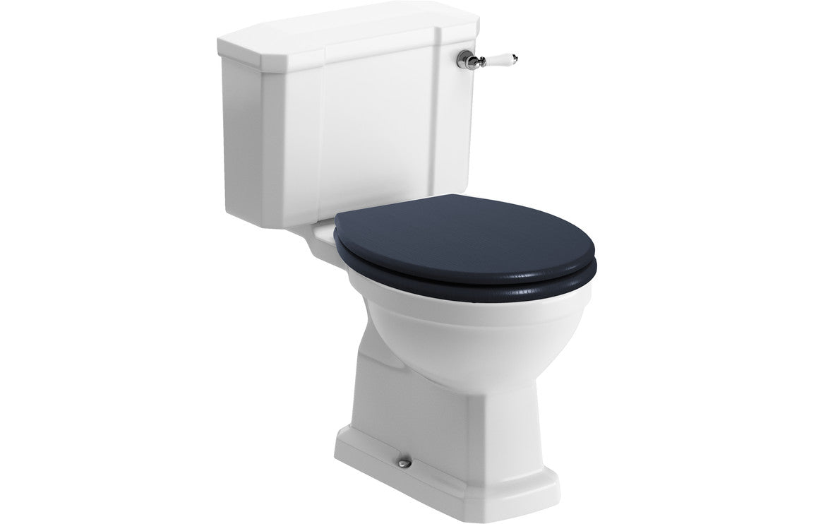 Solaris Close Coupled WC & Indigo Ash Soft Close Seat