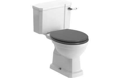 Solaris Close Coupled WC & Grey Ash Soft Close Seat