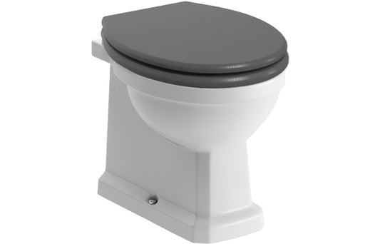 Solaris Back To Wall WC & Grey Ash Soft Close Seat