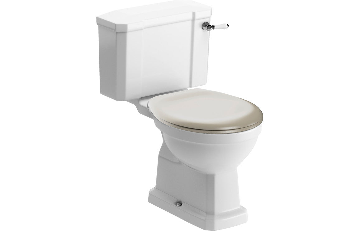 Solaris Close Coupled WC & Matt Latte Soft Close Seat