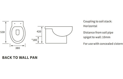 Maia Back To Wall WC & Soft Close Seat