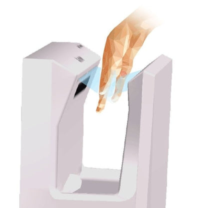 White Mitsubishi Blade Hand Dryer