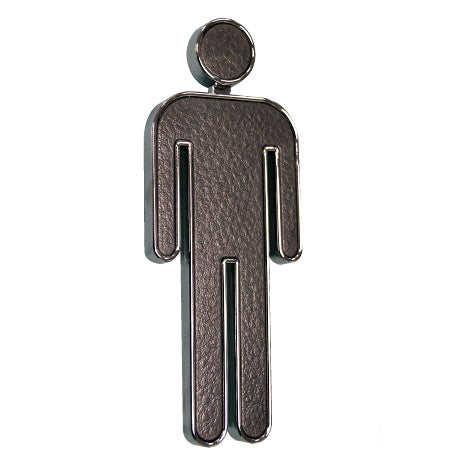 Black & Chrome Toilet 'Gents' Sign